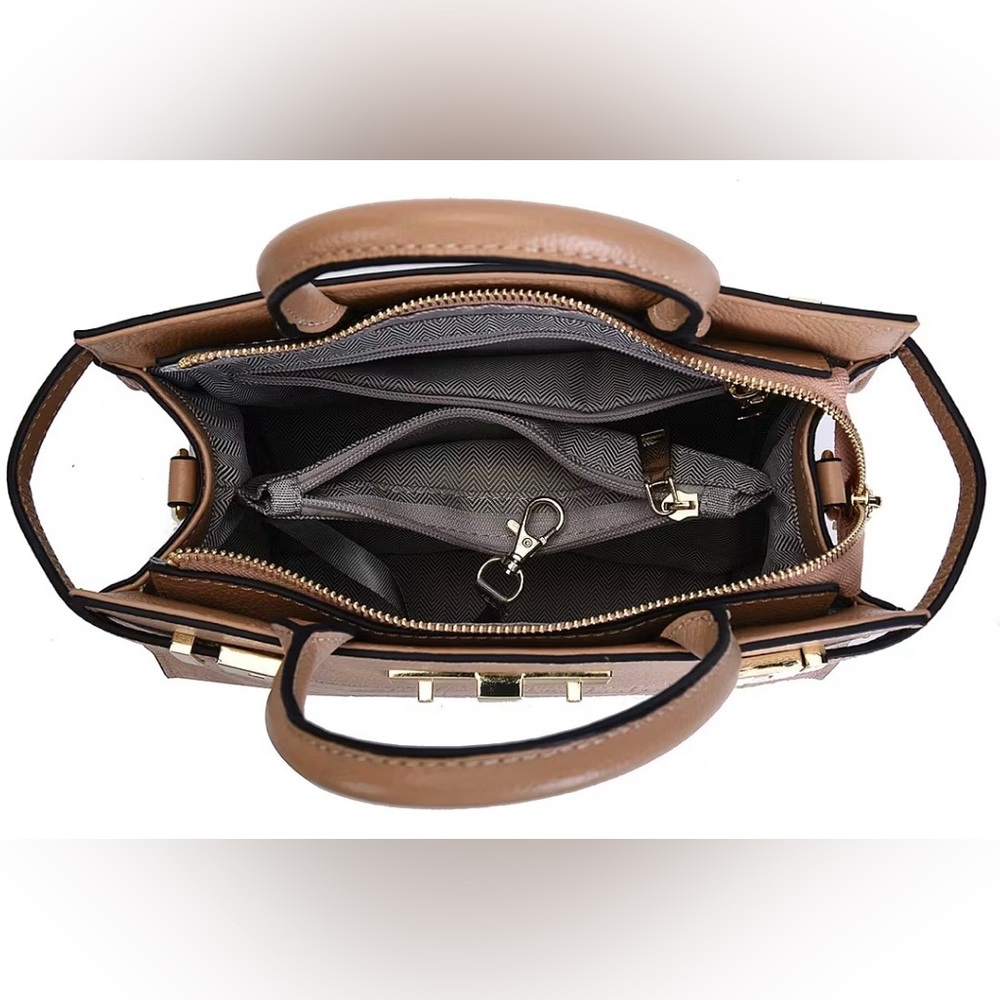 Textured Pattern Convertible Satchel Bag - Picture 9 of 10